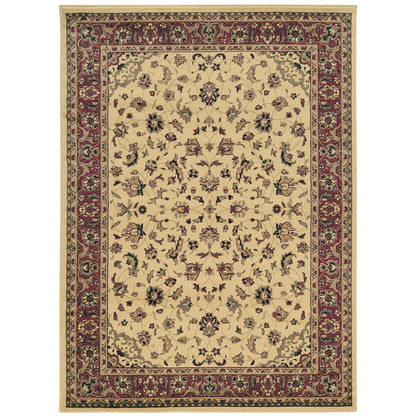 Admire Home Living Caroline Traditional Floral Sarouk Pattern Area Rug