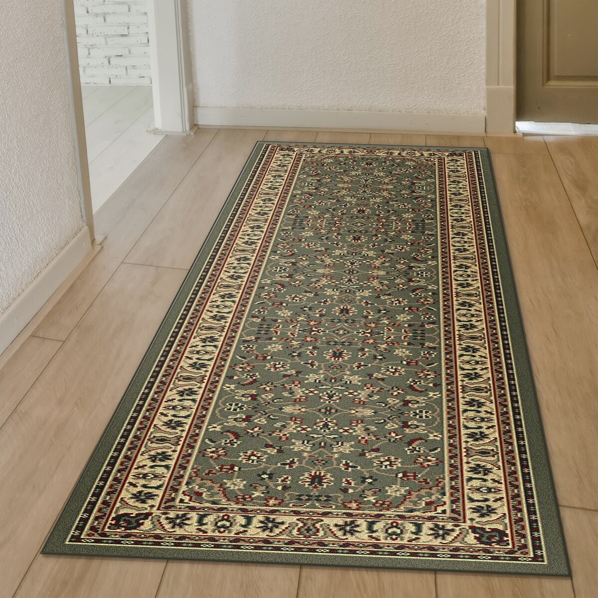 Admire Home Living Caroline Traditional Floral Sarouk Pattern Area Rug