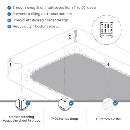 Parure de draps Aireolux en coton égyptien de luxe ultra-doux et soyeux 1000 fils