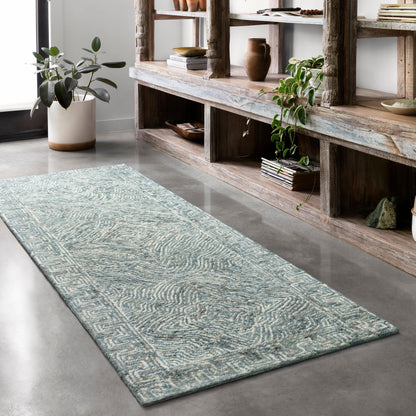 Alexander Home Aspen Denim Wool Hand-tufted Contemporary Area Rug