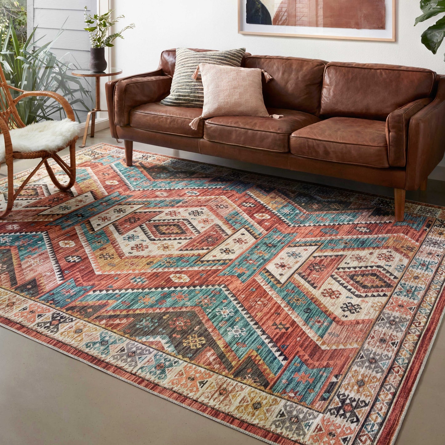 Alexander Home Escalante Printed Southwestern Aztec Area Rug