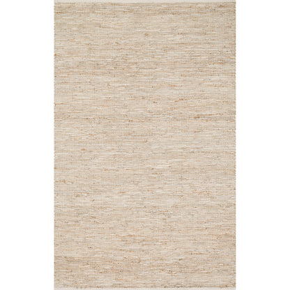 Alexander Home Farmhouse Jute and Leather Handwoven Area Rug