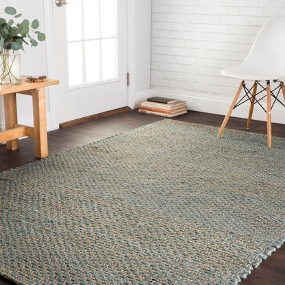 Alexander Home Farmhouse Jute and Leather Handwoven Area Rug