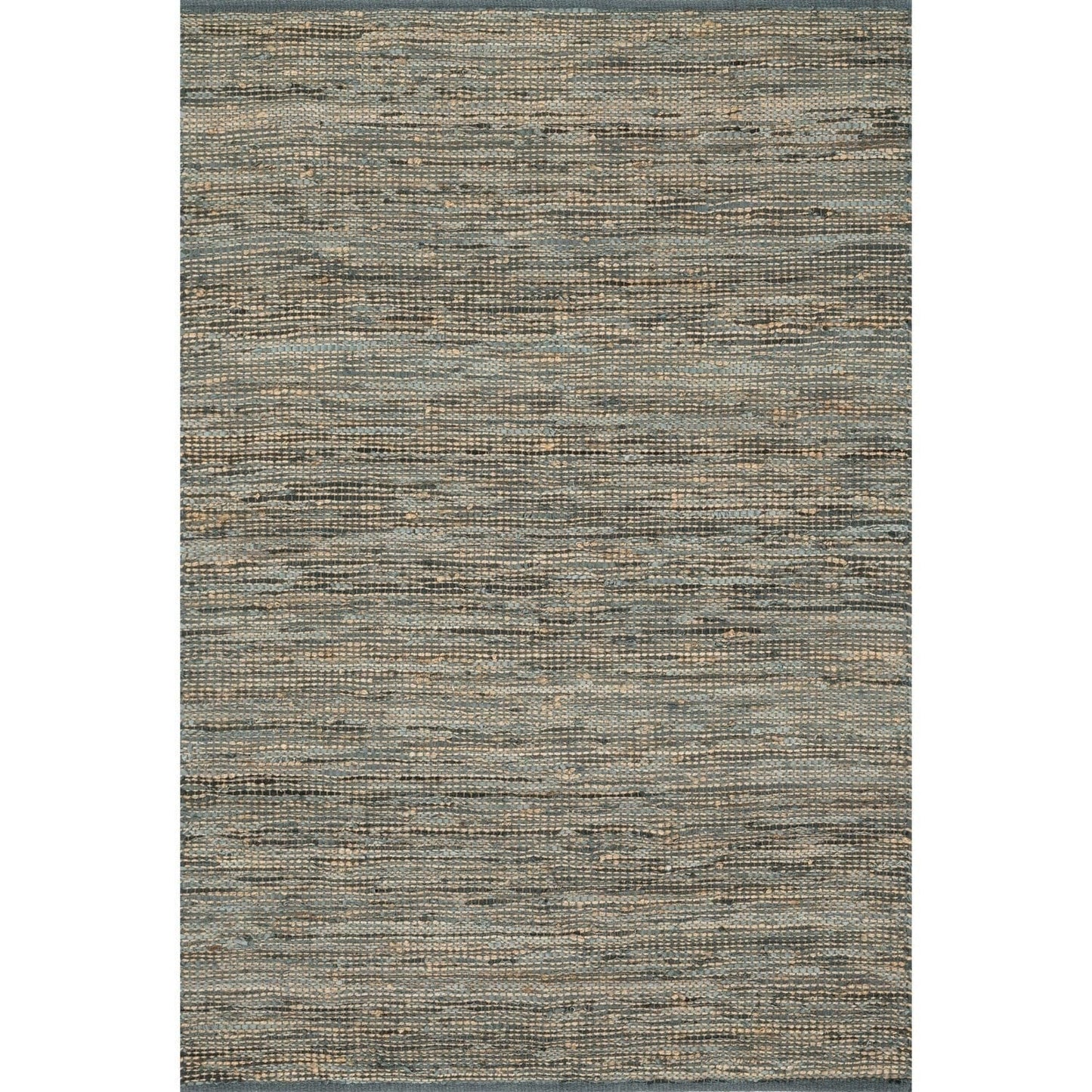 Alexander Home Farmhouse Jute and Leather Handwoven Area Rug