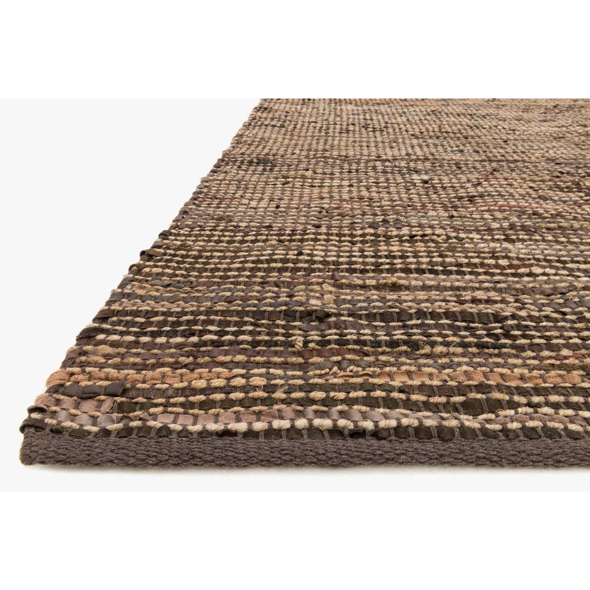 Alexander Home Farmhouse Jute and Leather Handwoven Area Rug