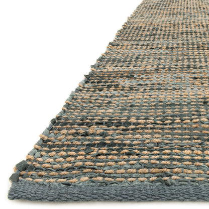Alexander Home Farmhouse Jute and Leather Handwoven Area Rug