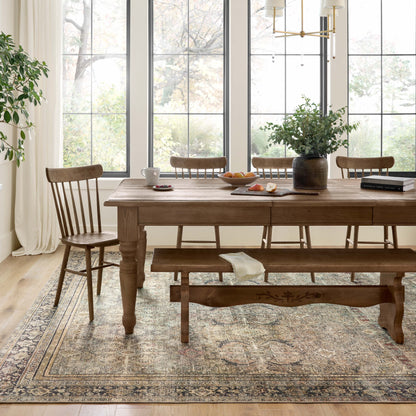 Alexander Home Isabelle Olive Tone Oriental Pattern Printed Area Rug