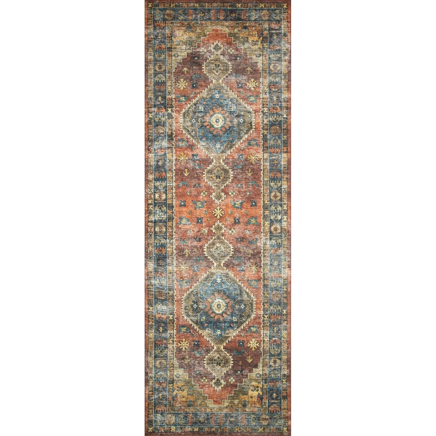 Alexander Home Leanne Transitional Aztec Vintage Printed Area Rug