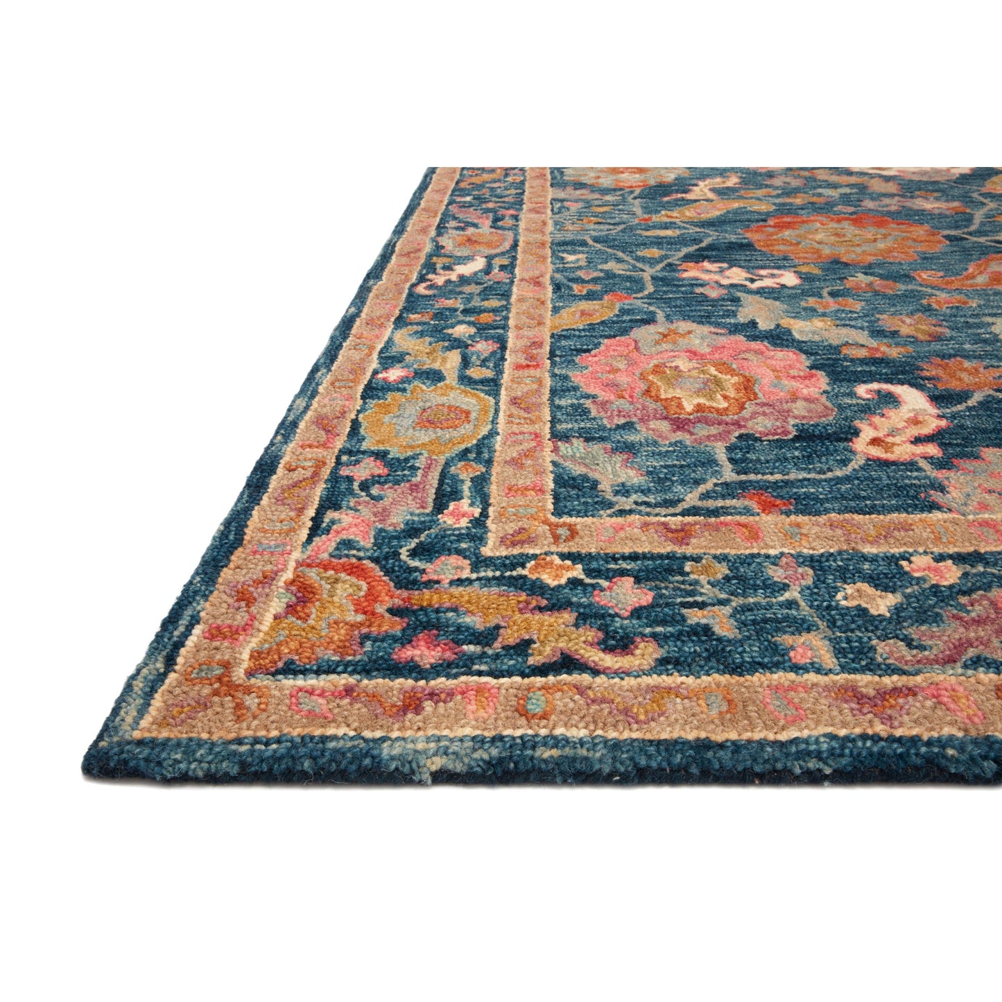 Alexander Home Megan Floral Hand-Hooked 100% Wool Area Rug