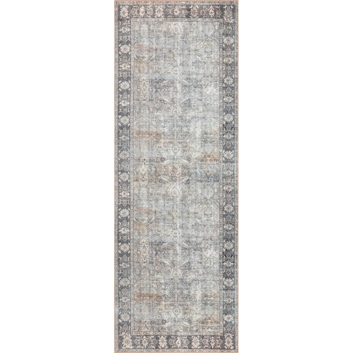 Alexander Home Sophia Distressed Grey Oriental Area Rug