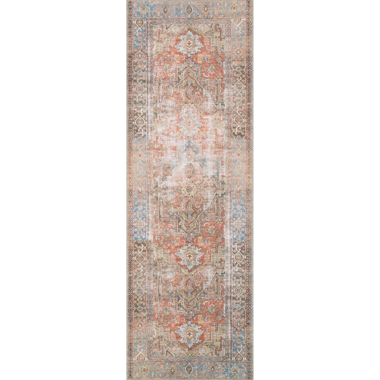 Alexander Home Tremezzina Printed Distressed Geometric Area Rug