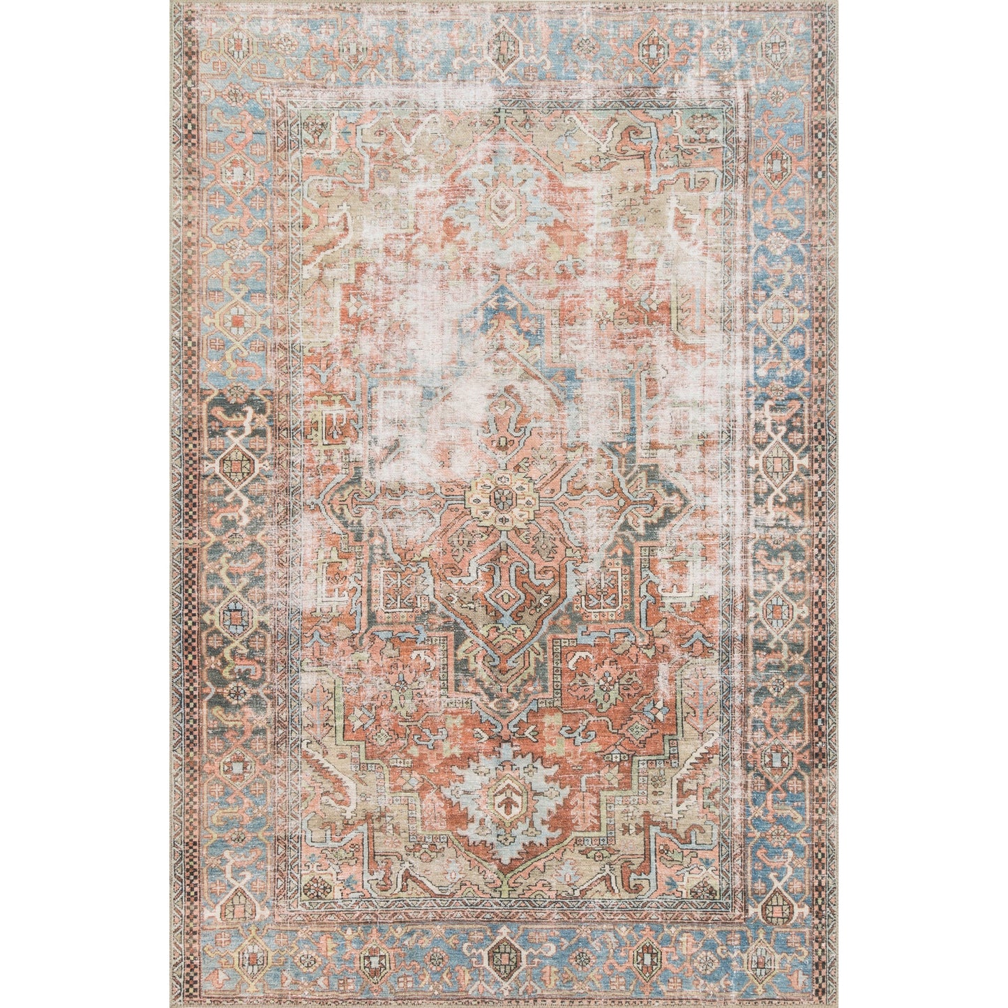 Alexander Home Tremezzina Printed Distressed Geometric Area Rug