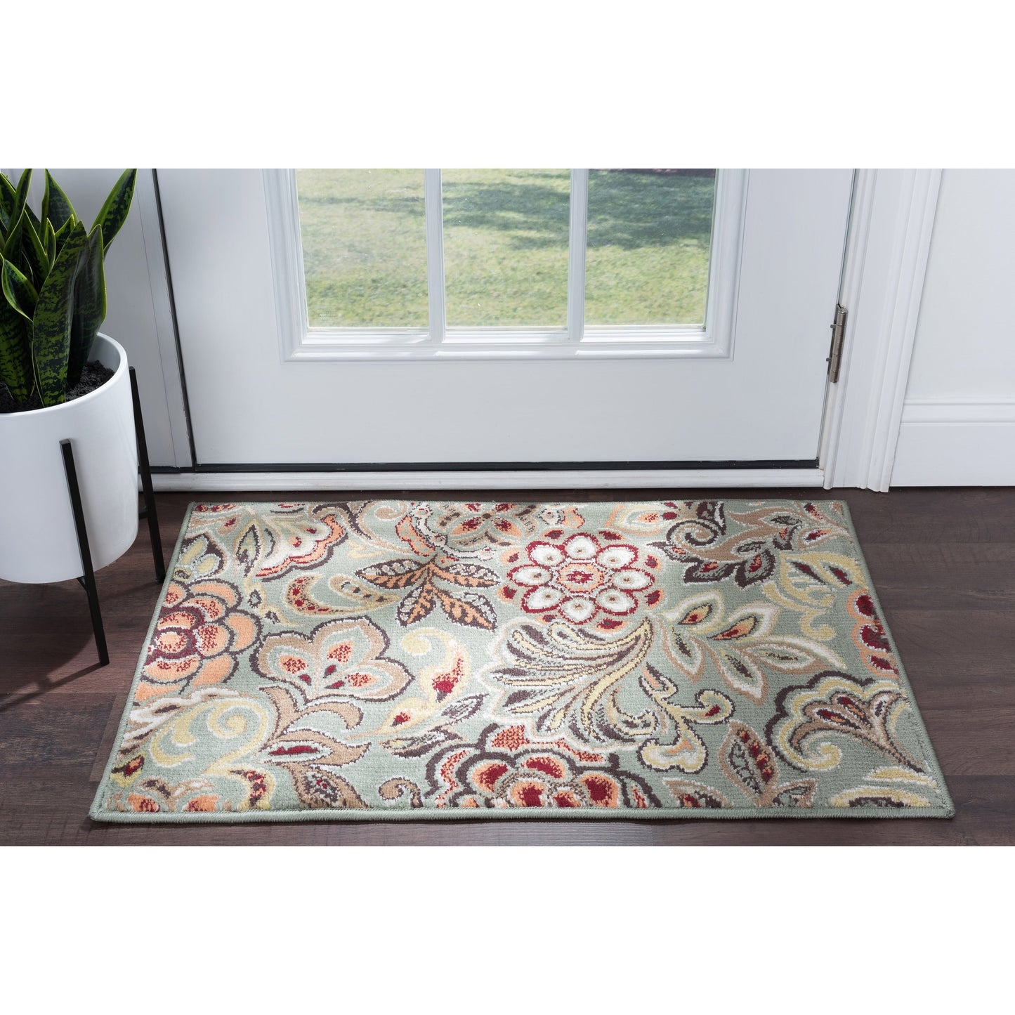 Decora Farmhouse Floral Indoor Area Rug