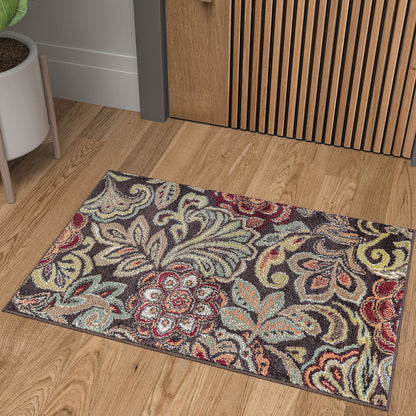 Decora Farmhouse Floral Indoor Area Rug