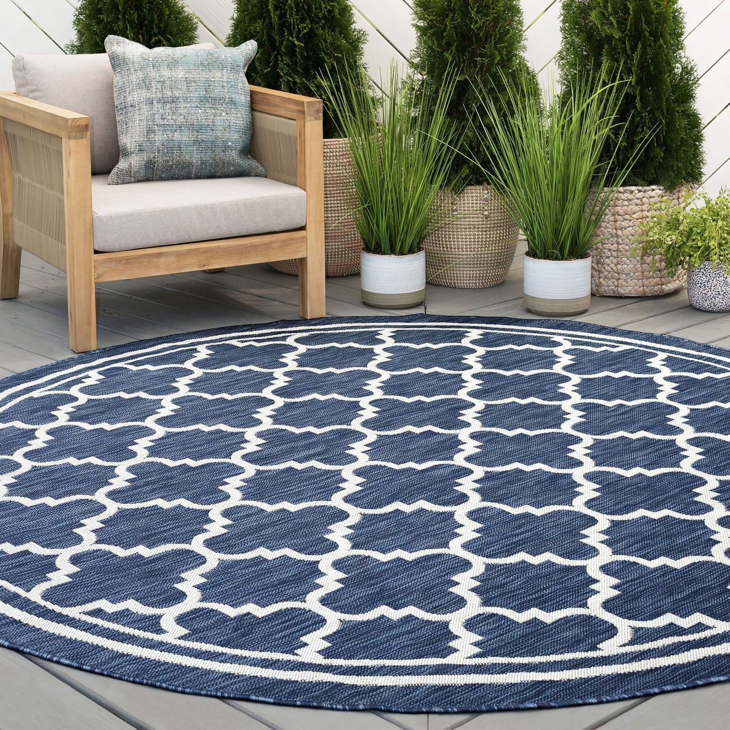 Exo Coastal Geometric Indoor/Outdoor Area Rug
