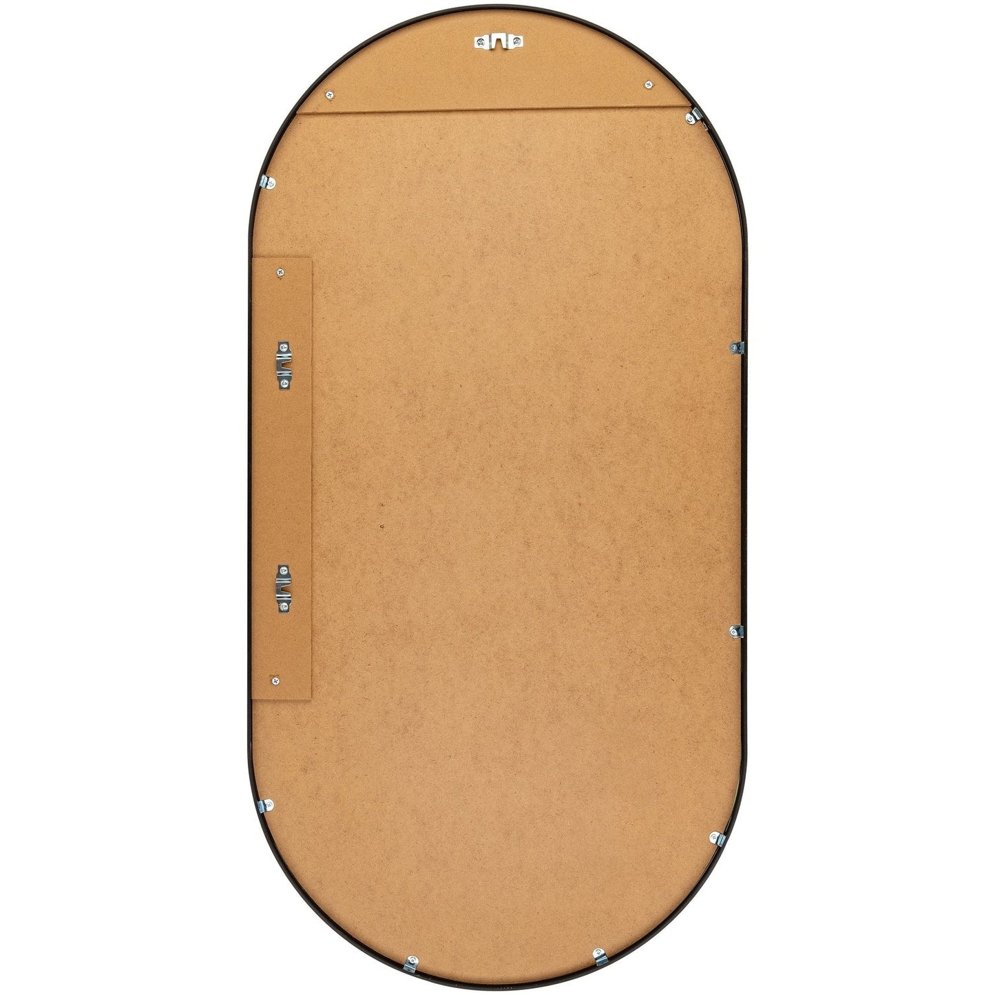 Livabliss Aranya Modern Aluminum Oval Pill-Shaped Accent Mirror