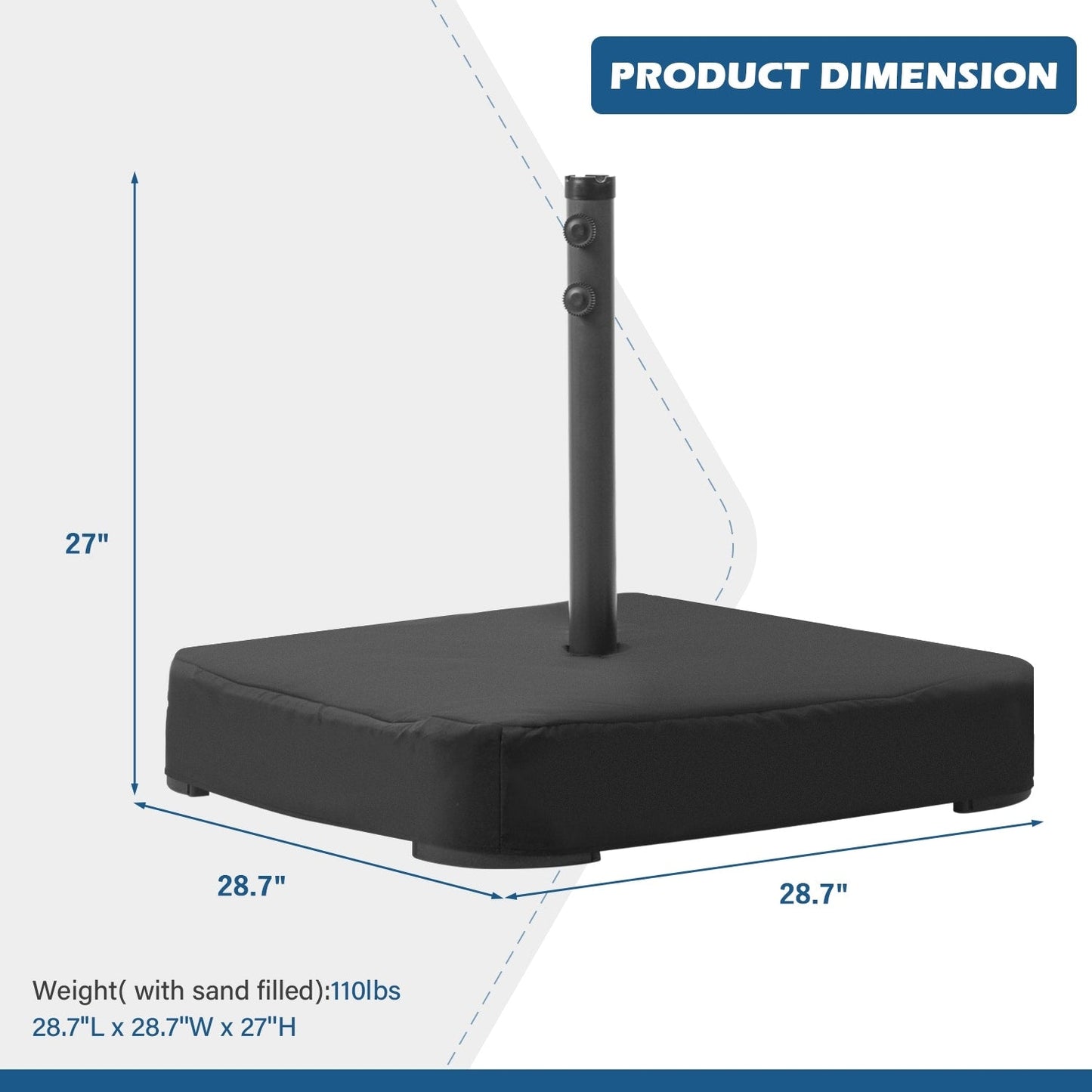 Autlaycil 13Ft Retangle Patio Umbrella Extra-Large Outdoor Umbrella No Base