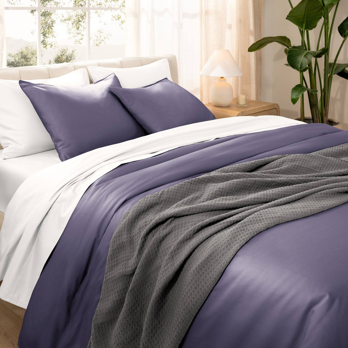 Bare Home Organic Cotton Duvet Cover Set - Smooth Sateen Weave