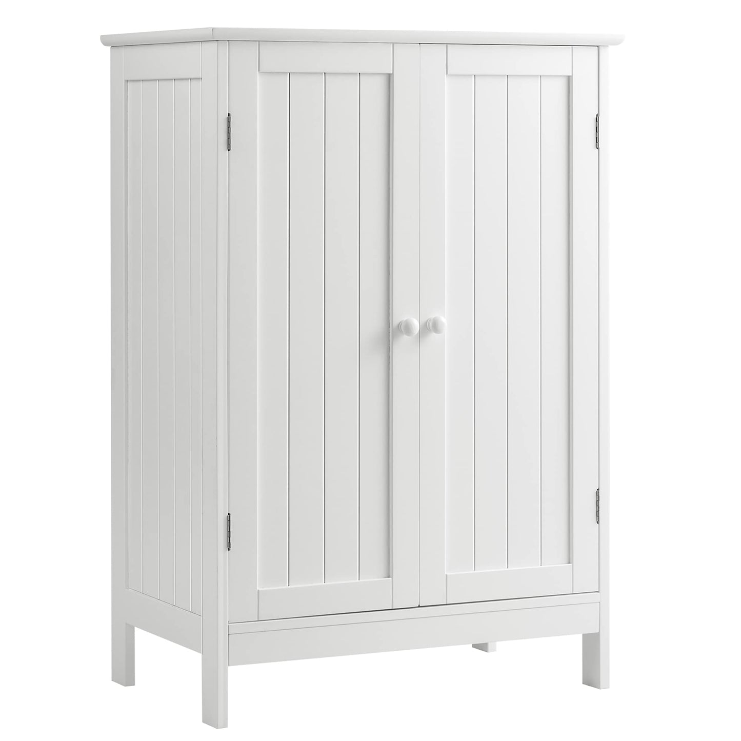 Bathroom Storage Cabinet with Double Doors Wooden Floor Shoe Cabinet