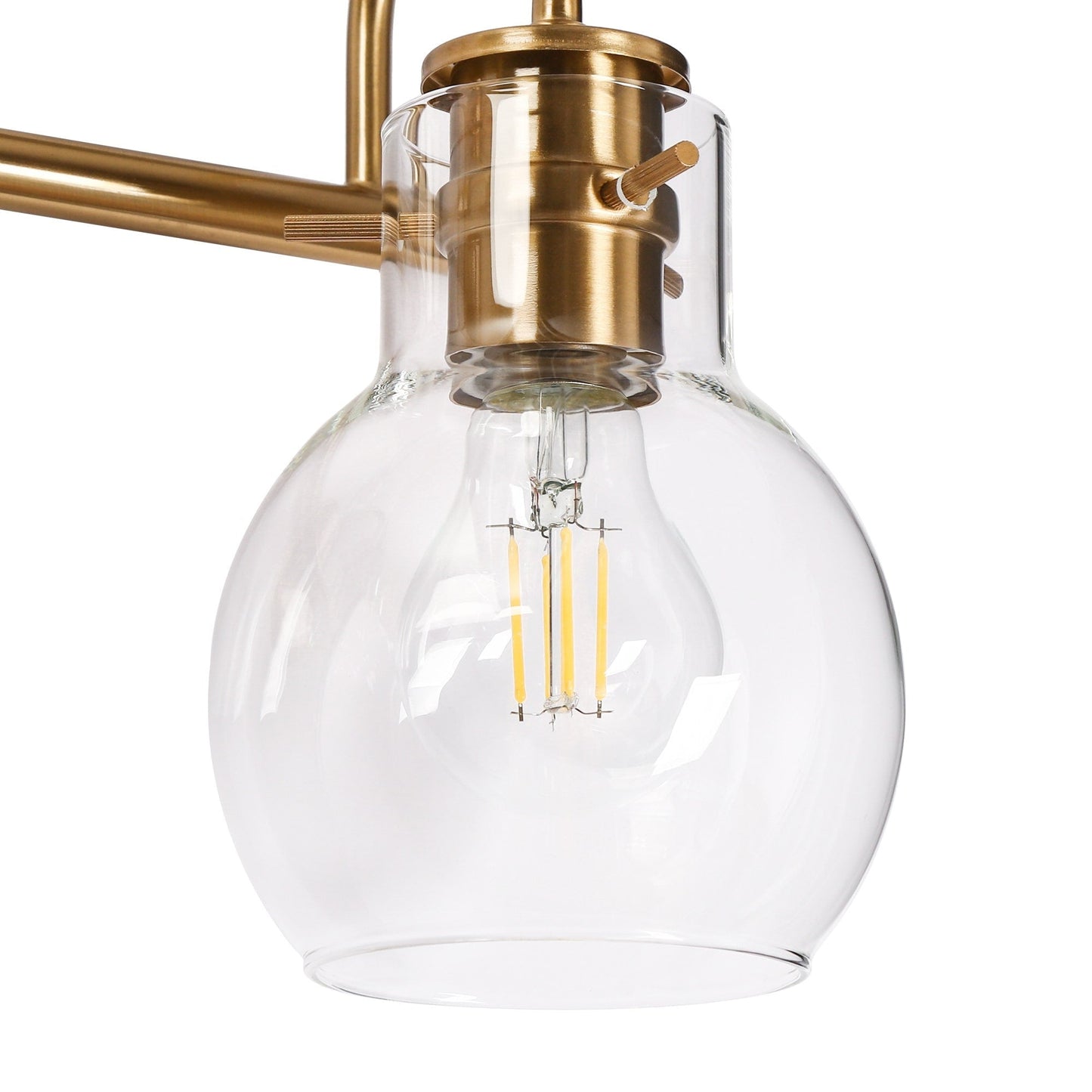 Modern 2/3/4/5-Light Bathroom Vanity Light Globe Glass Wall Sconce Minimalist Design