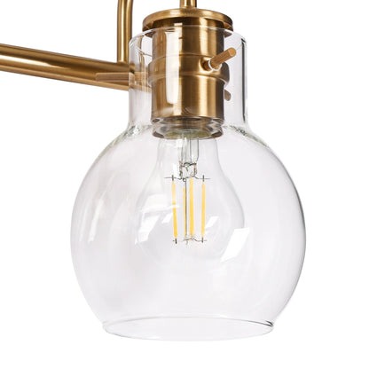 Modern 2/3/4/5-Light Bathroom Vanity Light Globe Glass Wall Sconce Minimalist Design