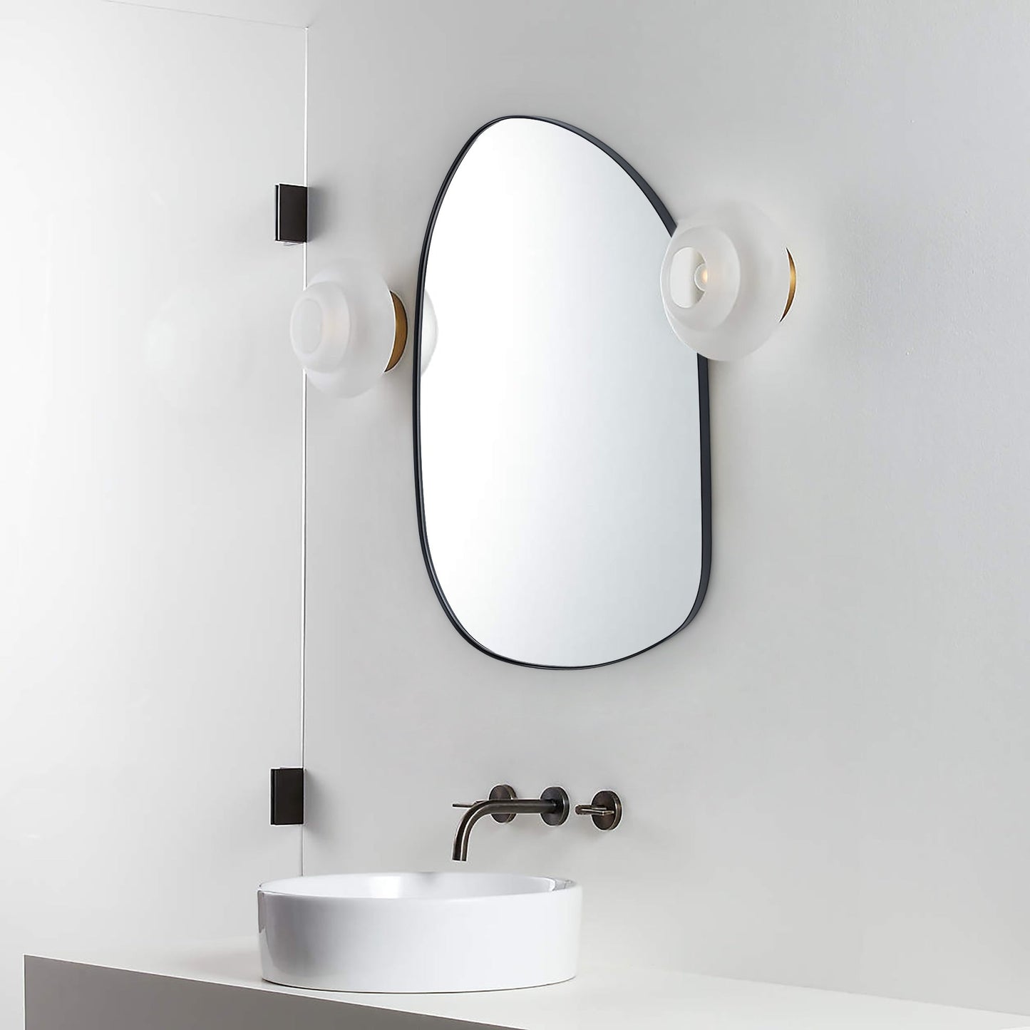 TEHOME Bertlinde wall mirror irregular shaped mirror for living room