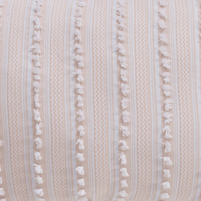 Better Trends Angelique Comforter Set 100% Cotton Tufted Soft Plush Chenille Elegant Stripes Machine Washable & Tumble Dry