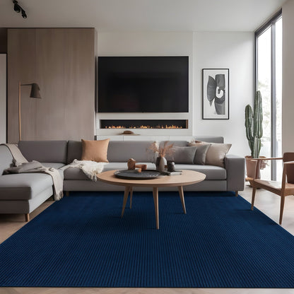 Beverly Rug Solid Color Non-Slip Rubber Back Washable Indoor Area Rug