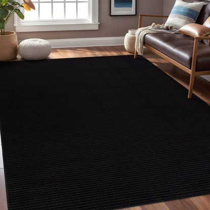 Beverly Rug Solid Color Non-Slip Rubber Back Washable Indoor Area Rug