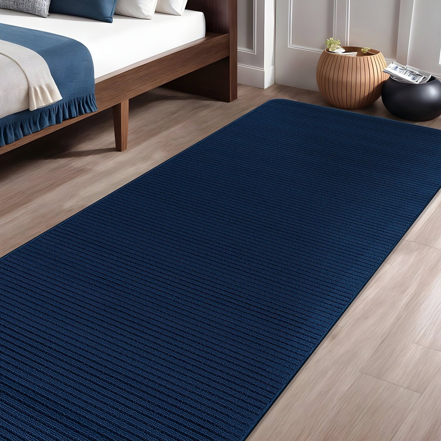 Beverly Rug Solid Color Non-Slip Rubber Back Washable Indoor Area Rug