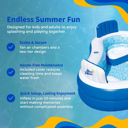 Piscine gonflable Blue Wave Premier avec couverture - Taille unique