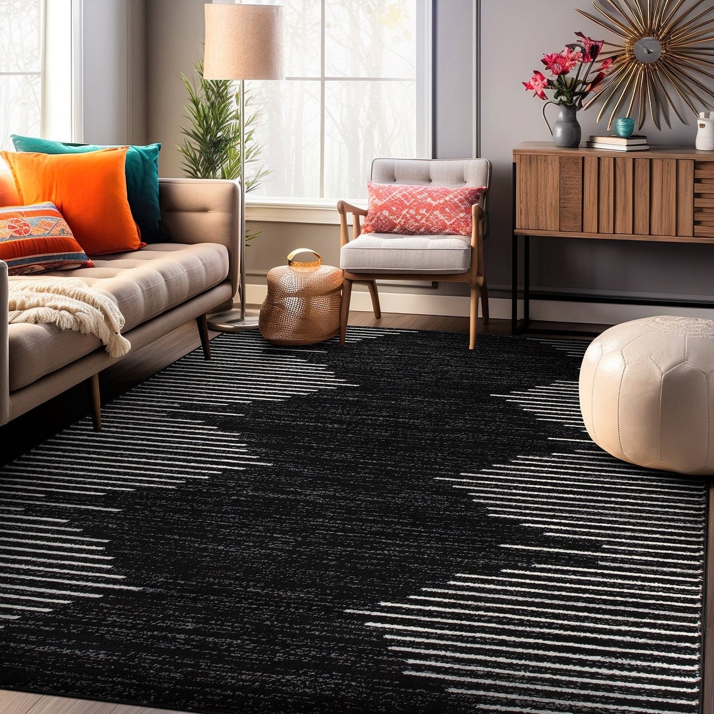 Bohemian Stripe Area Rug