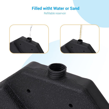 Bonosuki 4-Piece Cantilever Base Offset Patio Umbrella Stand, 176lb - 40.9 x 40.9