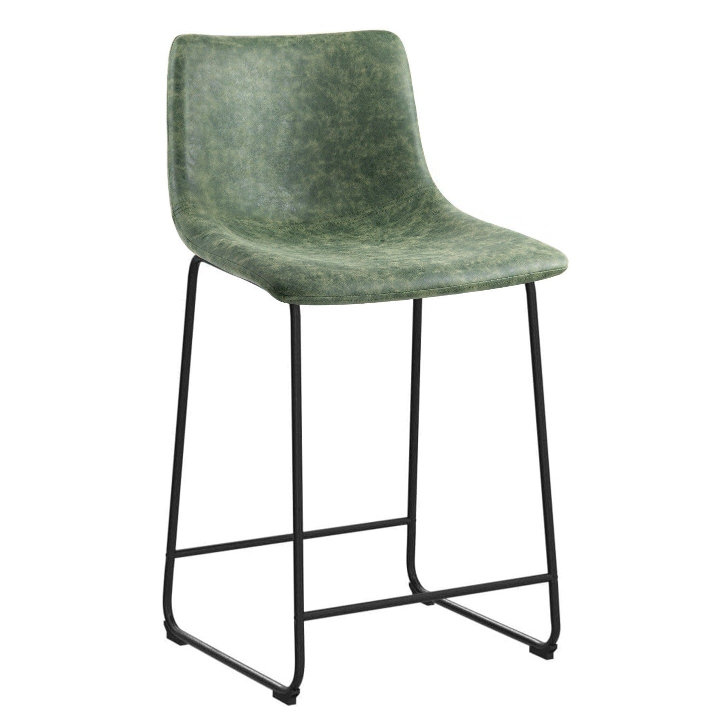 Bossin 18/26/30 inch Bar Stools,Counter Height Bar Stools with Back Modern PU Leather Stools Dining Chair with Footrest