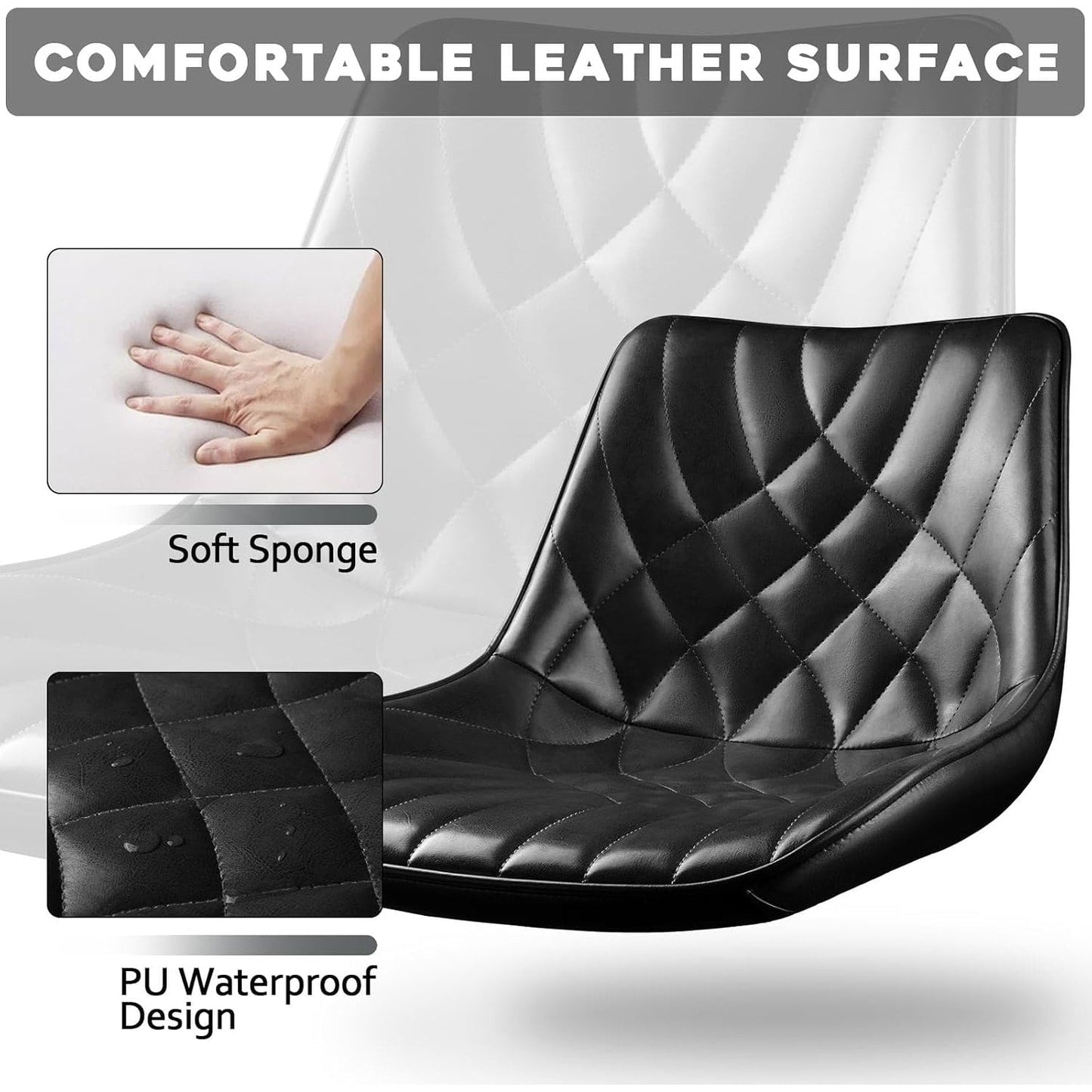 Bossin Adjustable Swivel Bar Stools with Backs – Counter Height