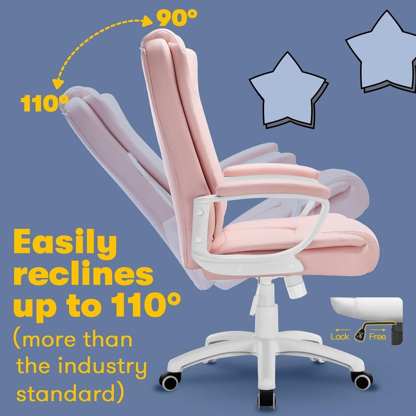 Bossin Big and Tall Office Chair High Back Executive Chair Ergonomic Adjustable Executive Leather Chair,400lbs