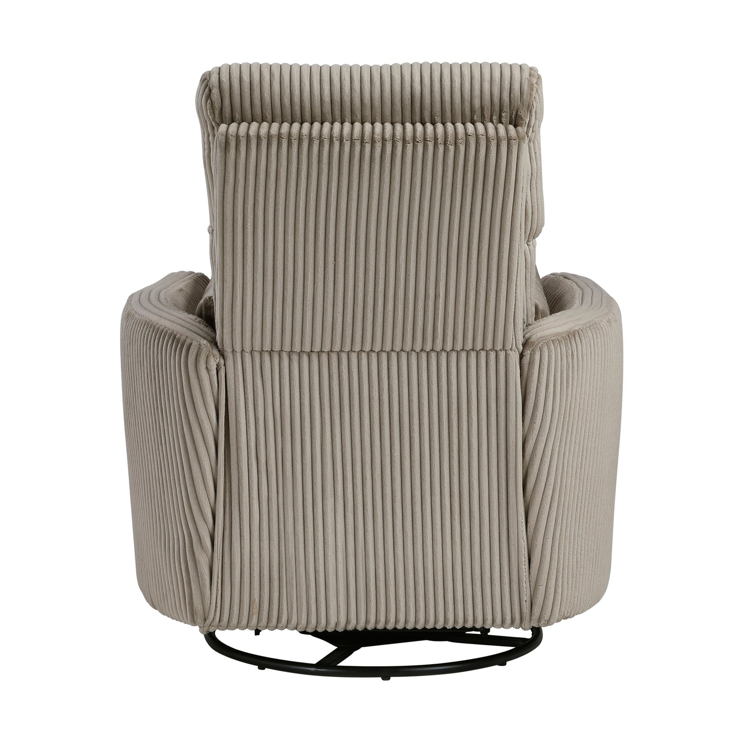 Braidy Corduroy Swivel Glider Manual Reclining Chair