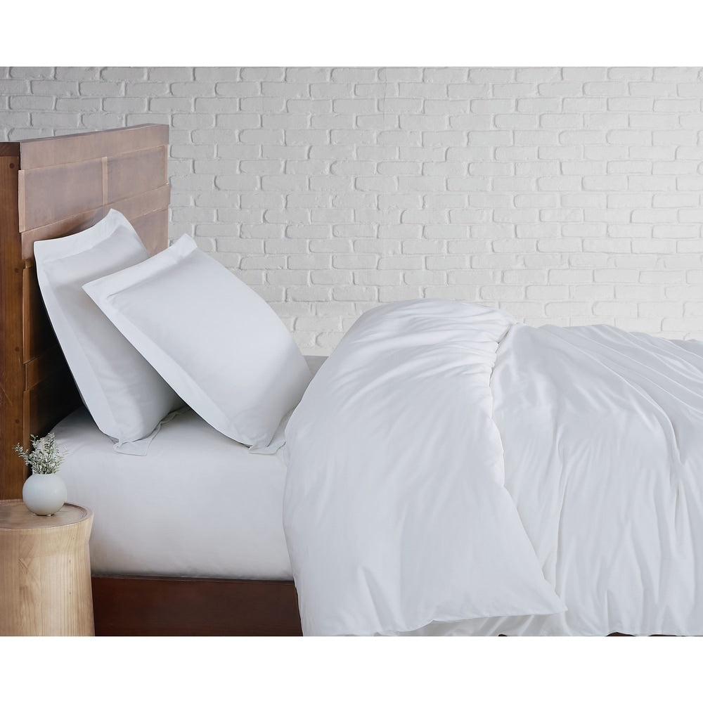 Brooklyn Loom Tight-Weave Cotton Percale Duvet Set