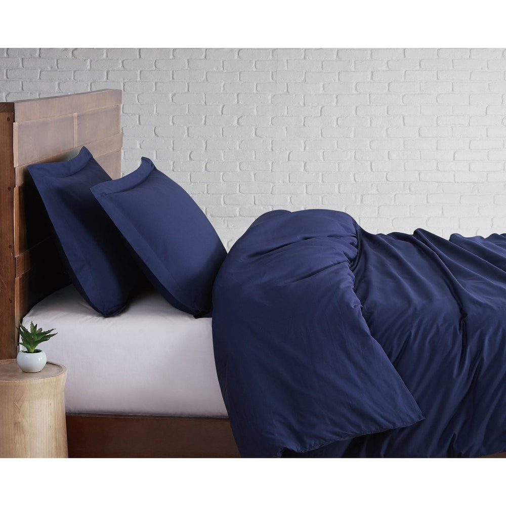 Brooklyn Loom Tight-Weave Cotton Percale Duvet Set