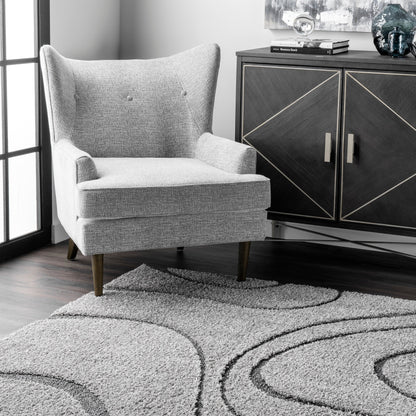 Nuloom Krista Contemporary Swirls Shag Area Rug