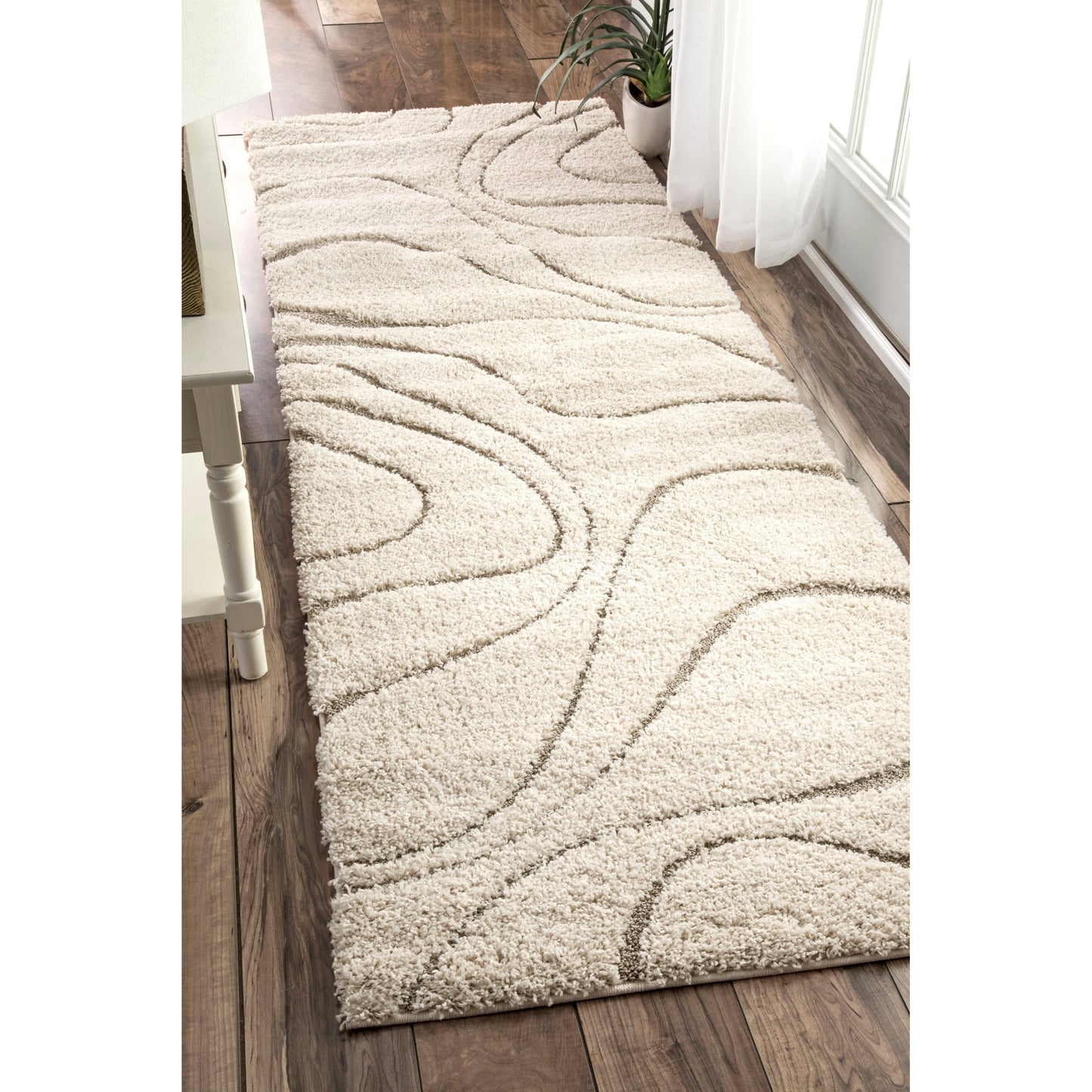 Nuloom Krista Contemporary Swirls Shag Area Rug