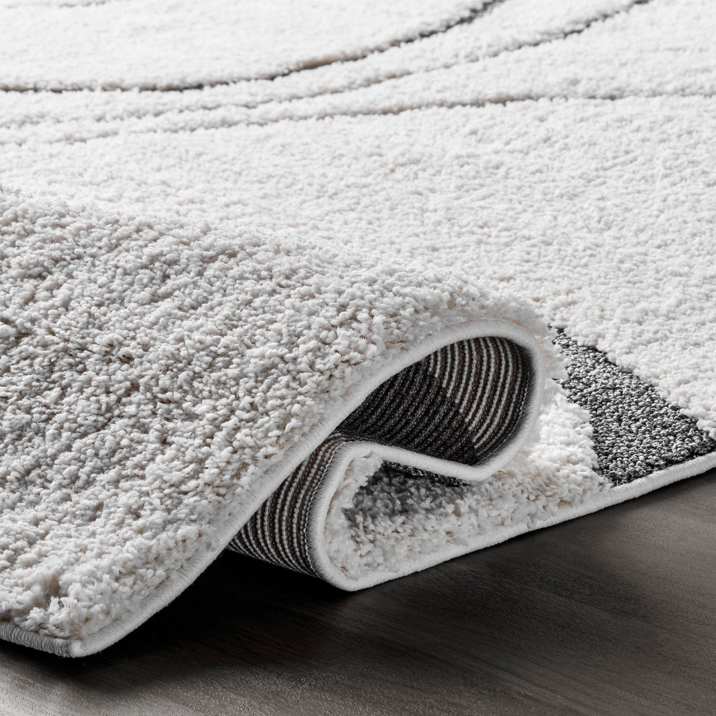 Nuloom Krista Contemporary Swirls Shag Area Rug