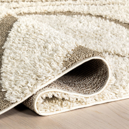 Nuloom Krista Contemporary Swirls Shag Area Rug