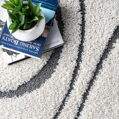 Nuloom Krista Contemporary Swirls Shag Area Rug