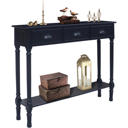 Console d'entrée à 3 tiroirs en bois de Burlington