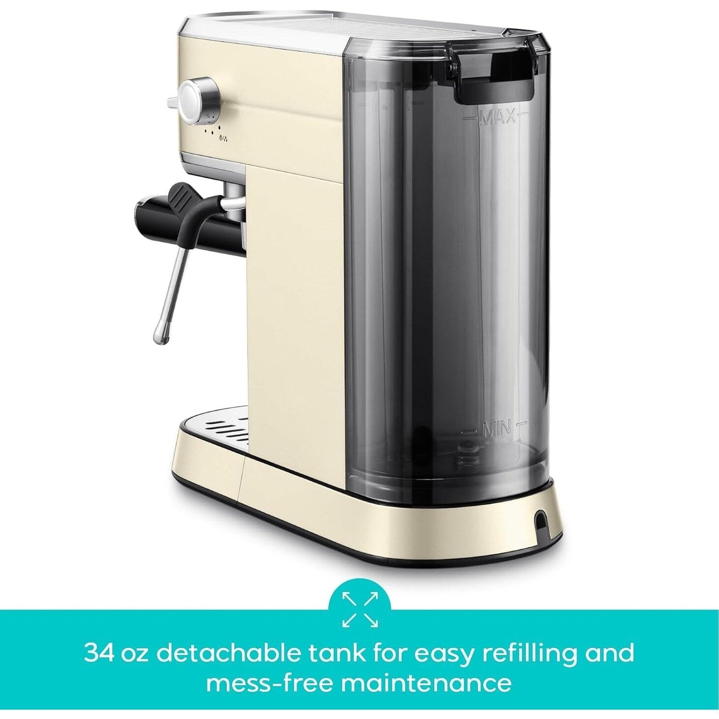 Machine à expresso CASABREWS CM5418 20 bars avec buse vapeur pour mousse de lait