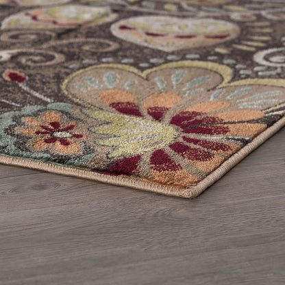 Caprice Mid-Century Modern Floral Indoor Area Rug