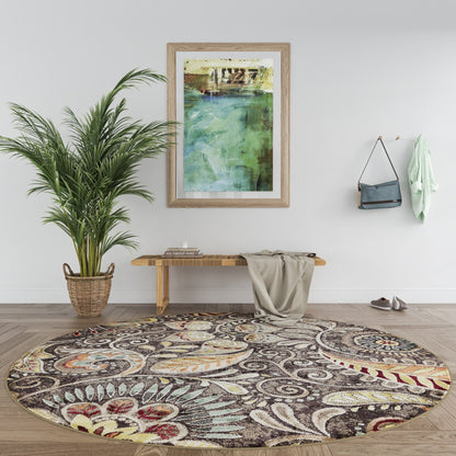 Caprice Mid-Century Modern Floral Indoor Area Rug