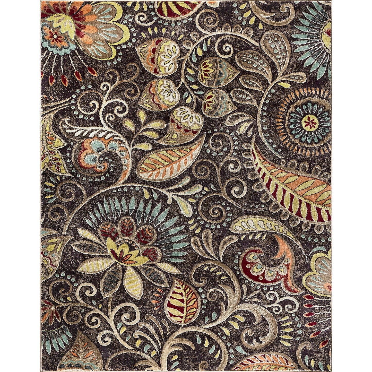 Caprice Mid-Century Modern Floral Indoor Area Rug