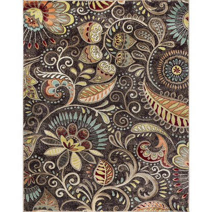 Caprice Mid-Century Modern Floral Indoor Area Rug